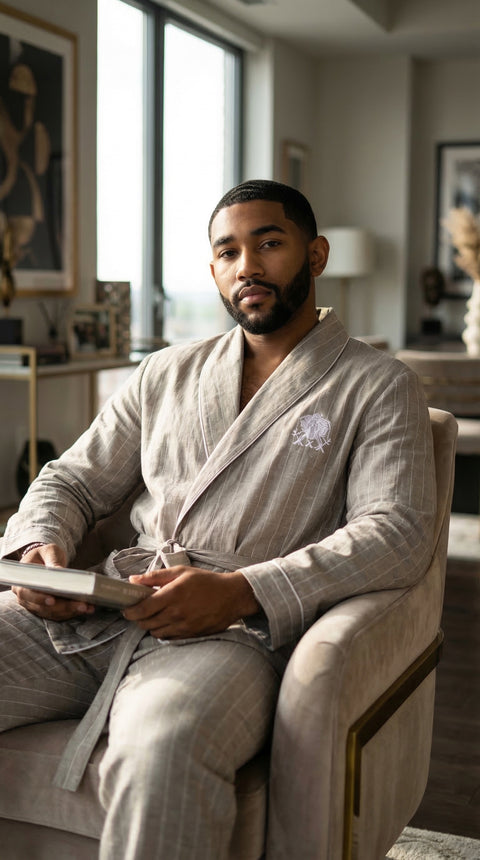 Pinstriped Riviera Loungewear